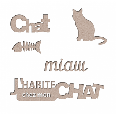 Les 2 Miss scrapbooking - Chipboard «Kit Chat»